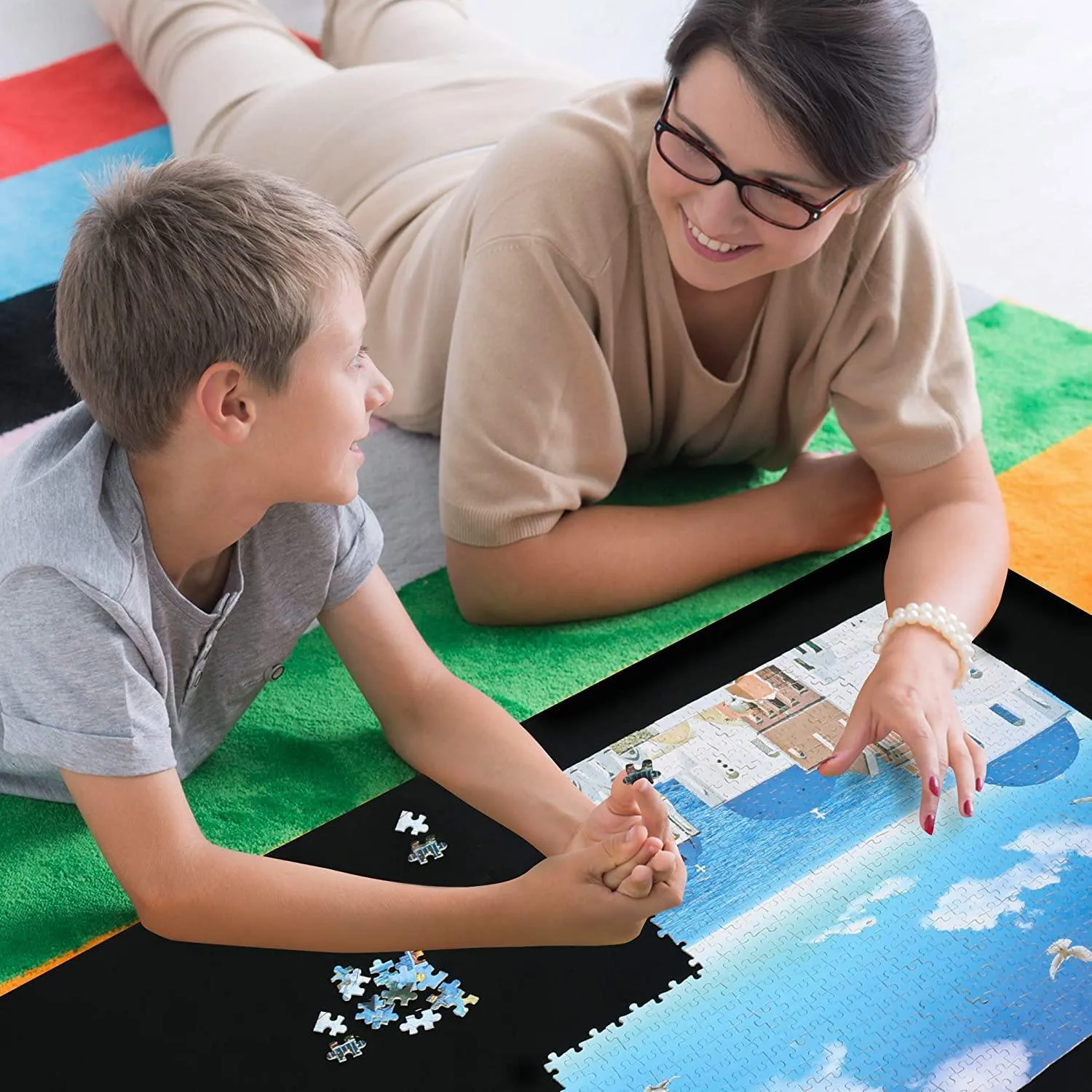 Jigsaw Puzzle Mats Roll Up Puzzle Holder Mat Up To 1500 Pieces Puzzle