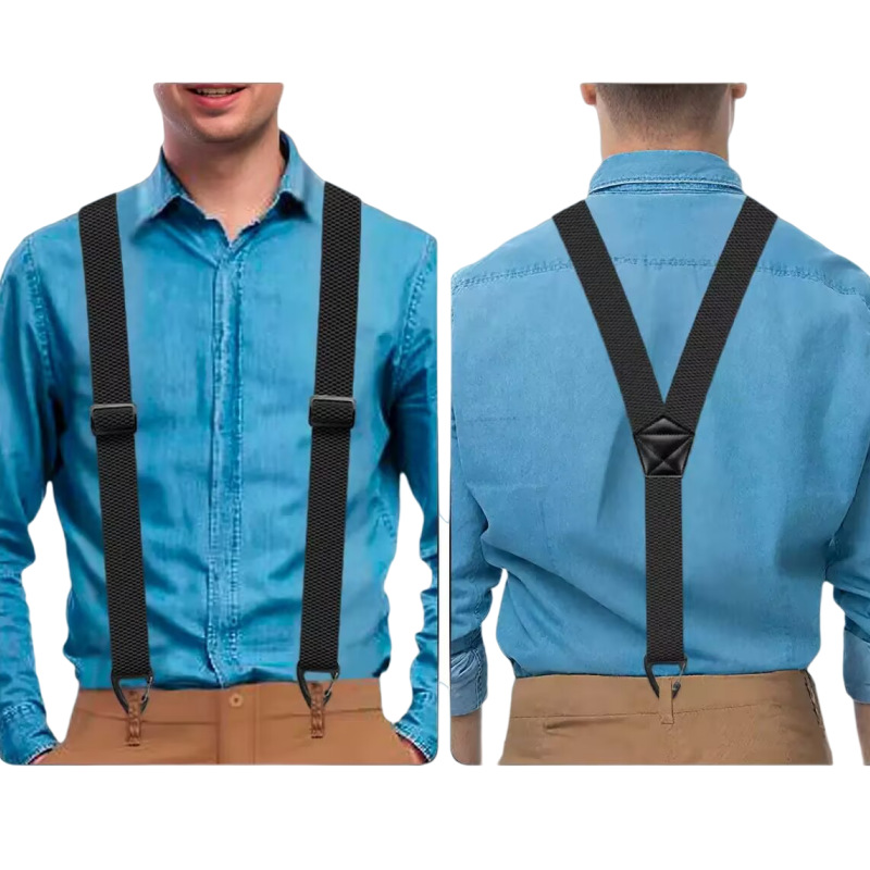 👔 60% OFF NOW! 🔗 Men's Suspenders with X-Back & Clip Fasteners – Sturdy Clips, Wide Straps & Adjustable 👖