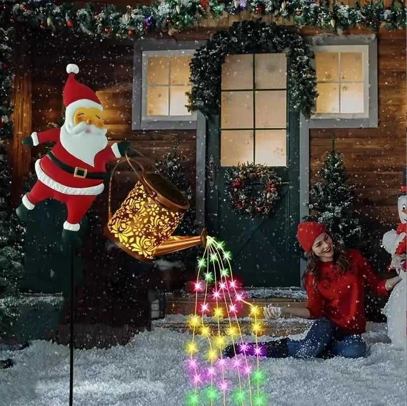 🎅LAST DAY SPECIAL PRICE:£11.99!!✨Christmas Solar Kettle Light & Lantern Garden Decor Collection