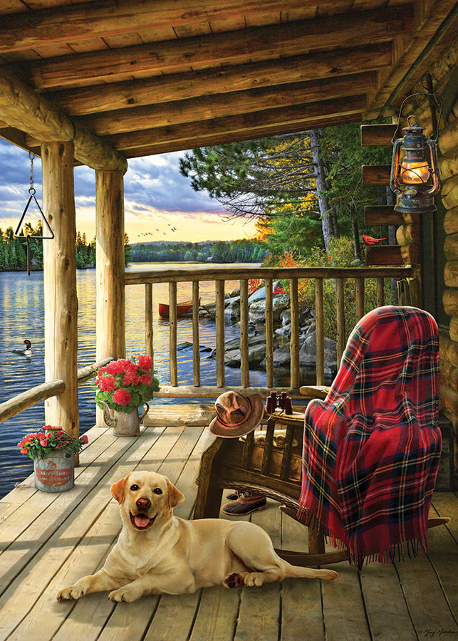 Lake Cabin Labrador (tray) | 35 Piece Tray