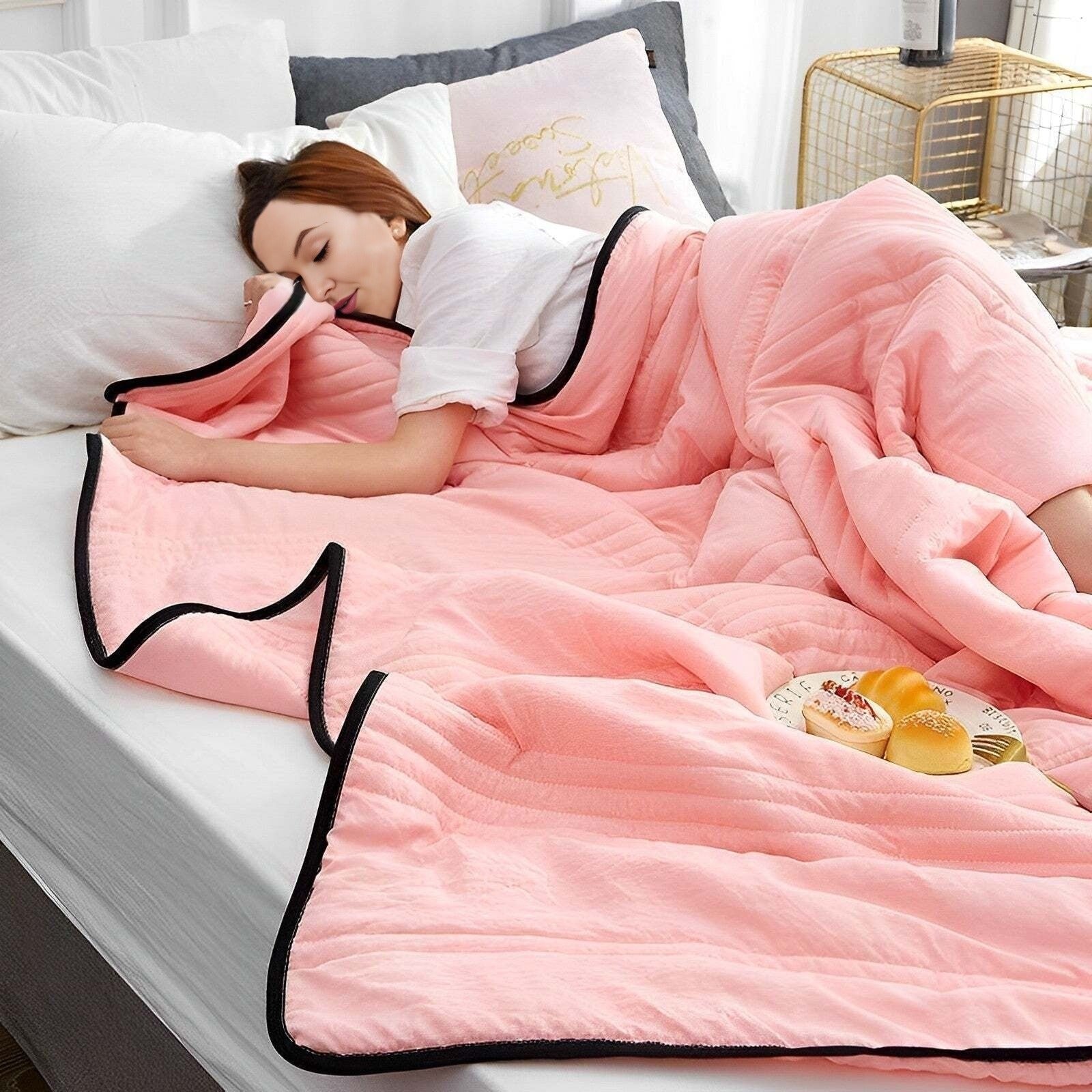 🔥LAST DAY BIG DEAL ￡10.99!!🛌💤The Secret to a Sleep Peacefully In Summer❄️Ice Cooling Calming Blanket