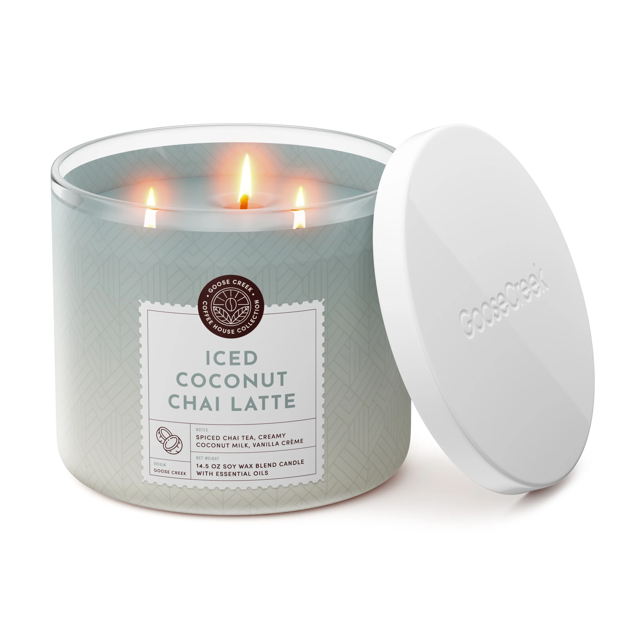 Iced Coconut Chai Latte 3-Wick Candle