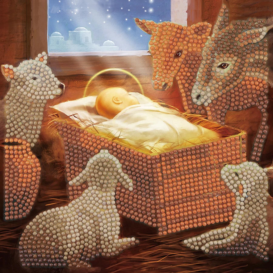 Crystal Art Card Kit: Baby in a Manger