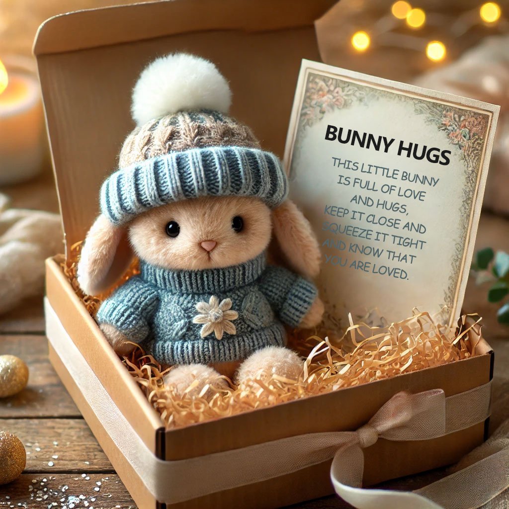 🎉Special Sale🐇Handmade Mini Bunny Hug Cute Easter Gift🎁
