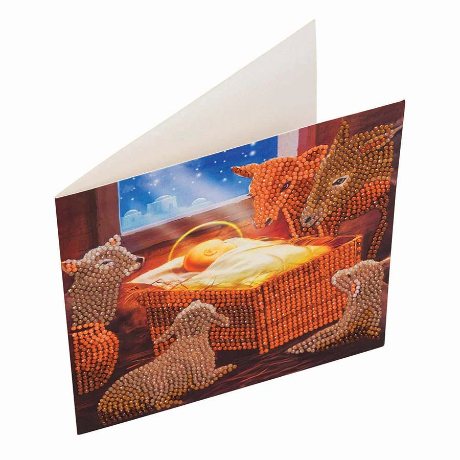 Crystal Art Card Kit: Baby in a Manger