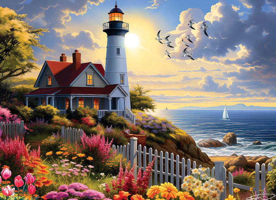 To the Lighthouse | 500 Piece | AI Assistance