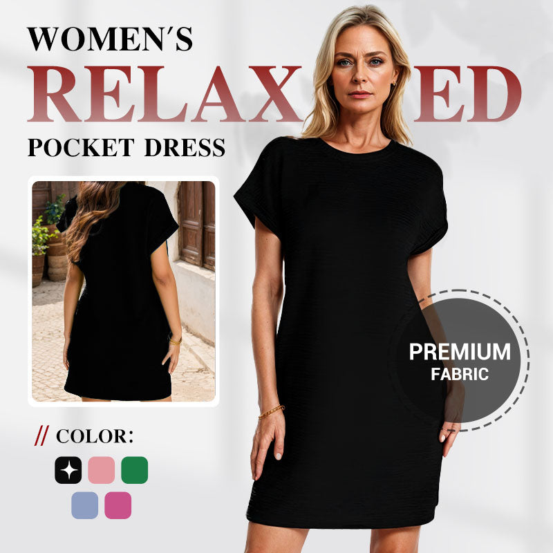 💞 LAST DAY PROMOTION - 50%OFF💞Women's Relaxed Pocket Dress