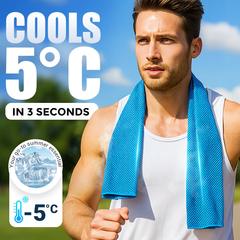 Cold Sweat Towel You Can Use Anywhere, Anytime! Reusable Soft Absorbent Cooling Portable