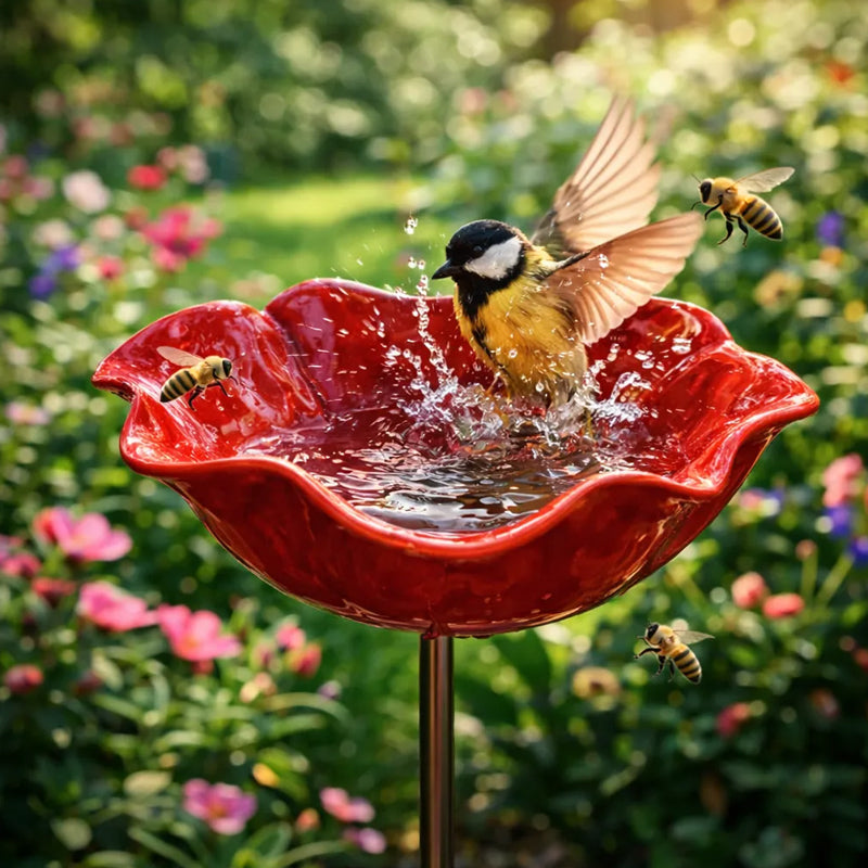 🌹🎁LAST DAY SALE £8.99!!🔥50K+ SOLD!🐦Handmade Metal Flower Garden Stake