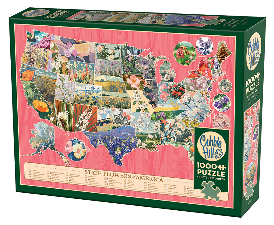 State Flowers of America | 1000 Piece | AI Assistance