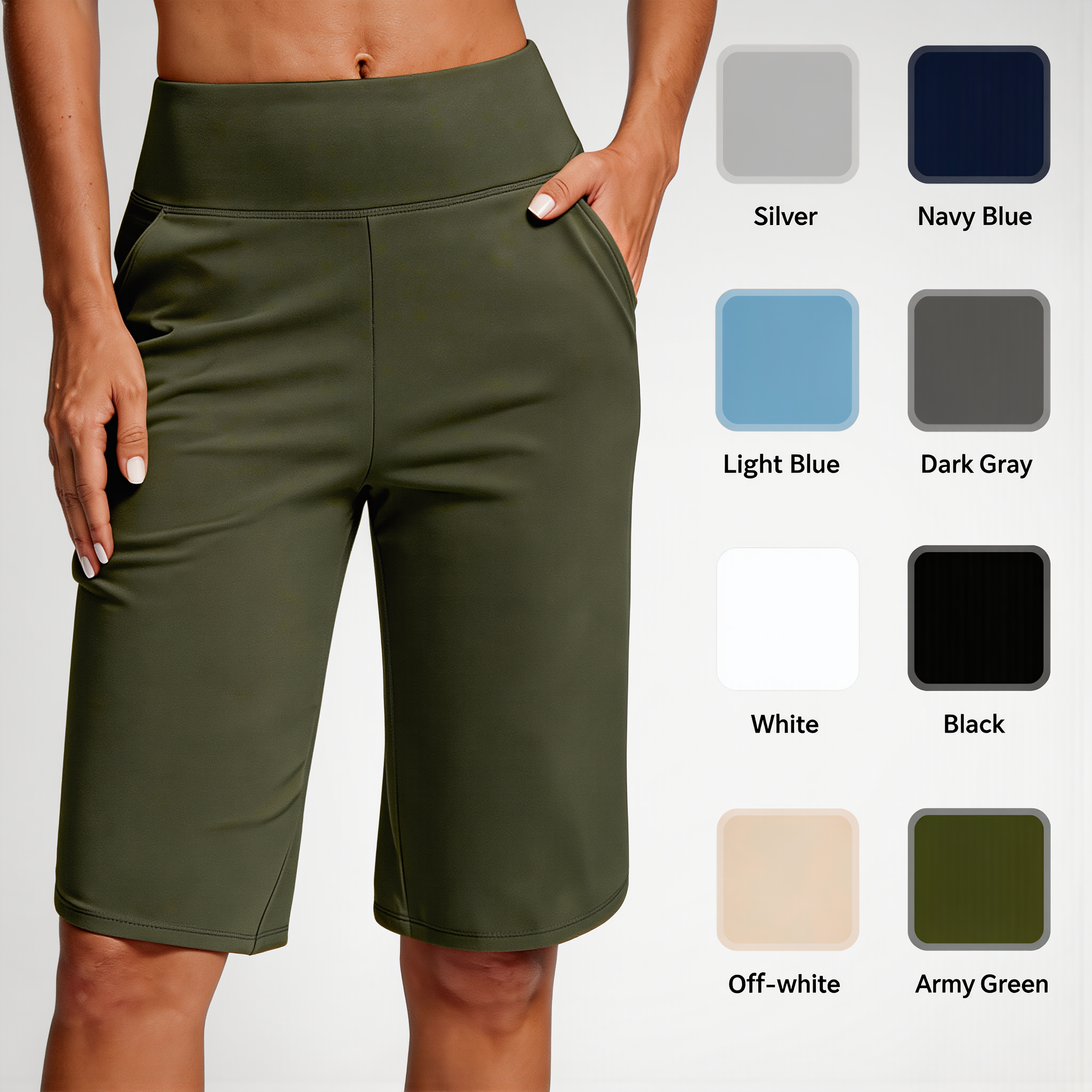 ⏰Last day sale 49% OFF🔥Women's High-Waist Yoga Shorts with Pockets
