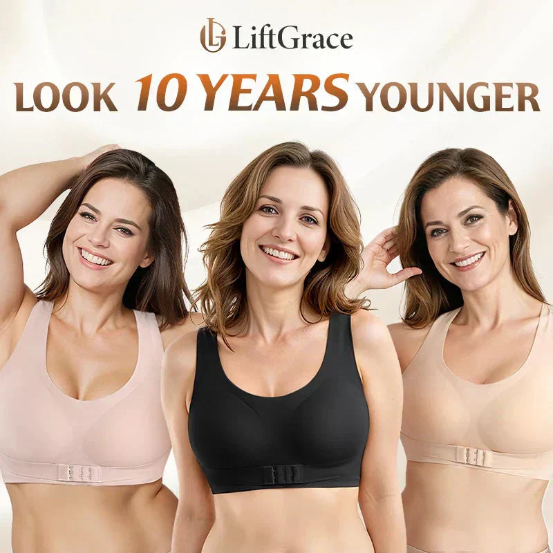 🏆Last Day Special Price ￡8.99!!💐Front Closure Cross-Back Wireless Posture Bra