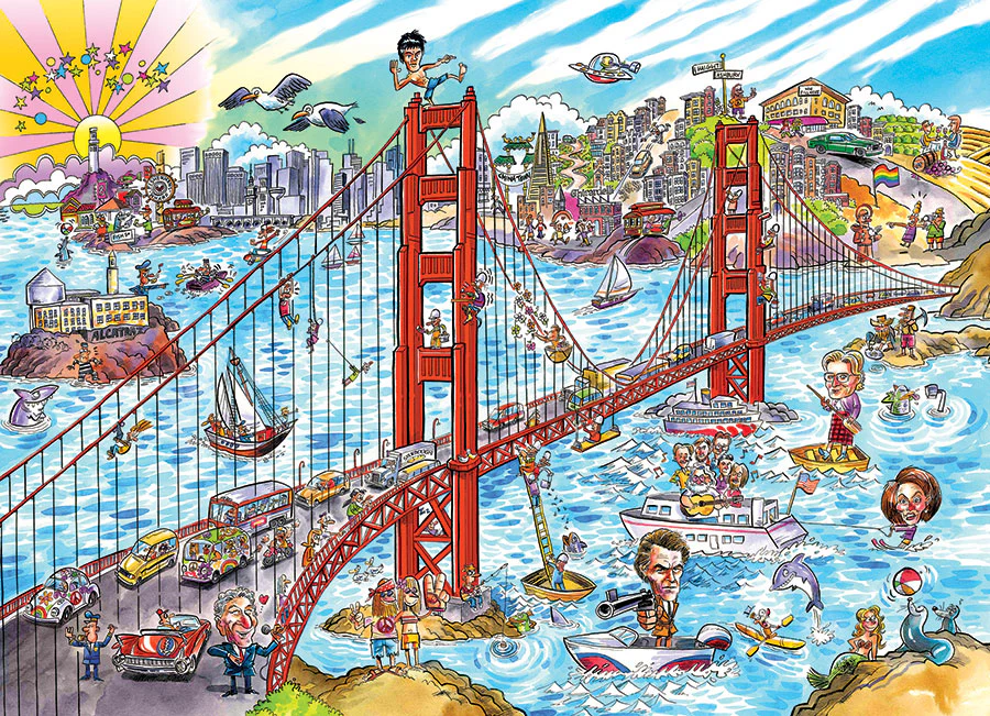 DoodleTown: San Francisco | Discontinued 1000 Piece (Old Big Box)