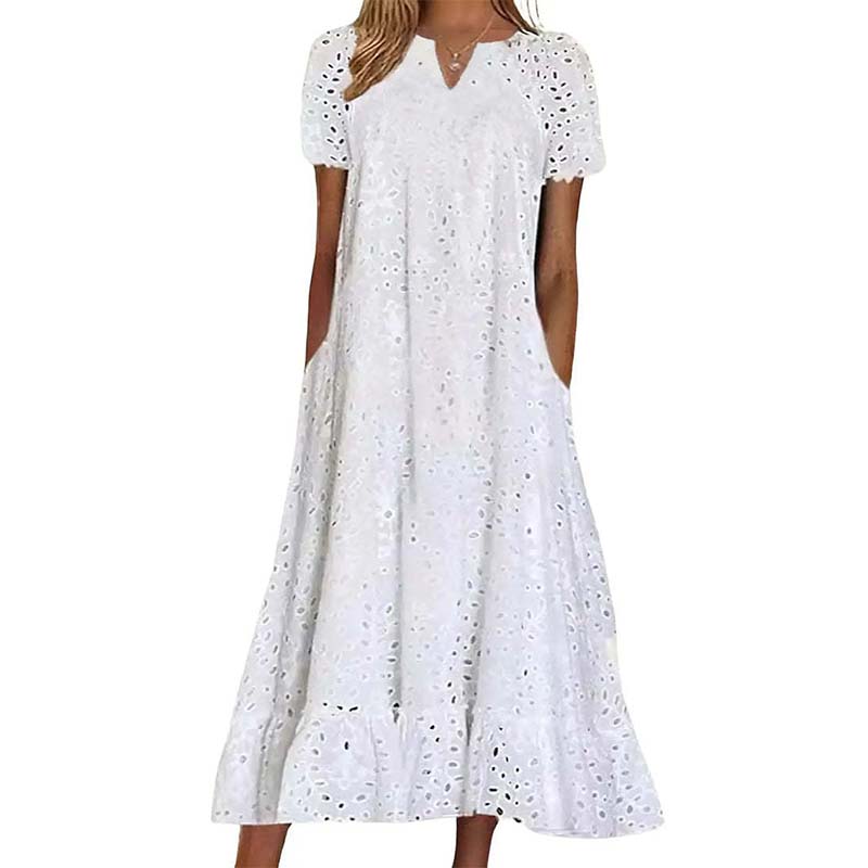 ⏰Summer Hot Sale 70% OFF💃Women's Elegant Cutout V-Neck Maxi Dress
