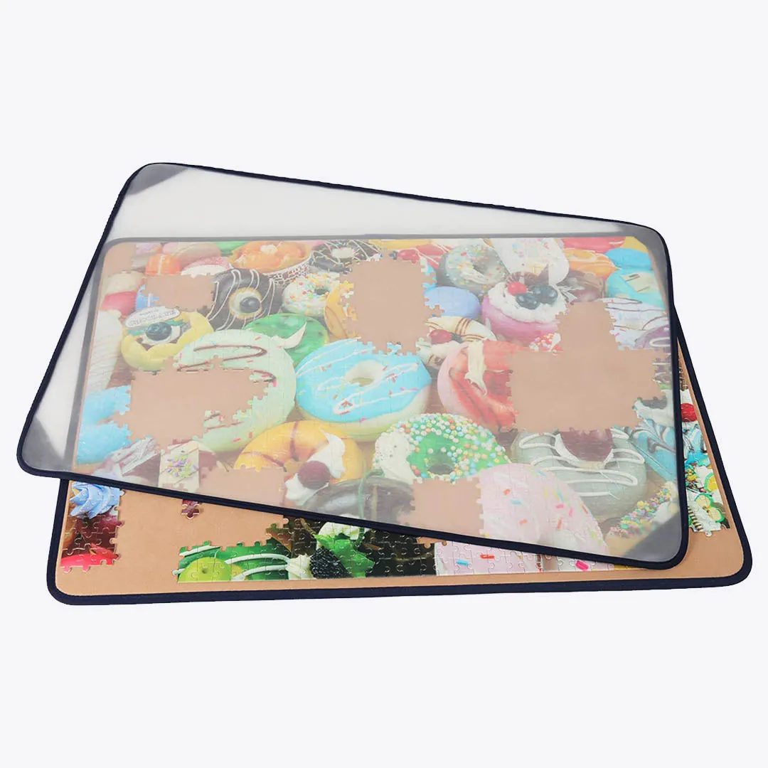 Jigsaw Puzzle Table Portable Puzzle Mat for Up to 1500 Pieces, with Dustproof Cover