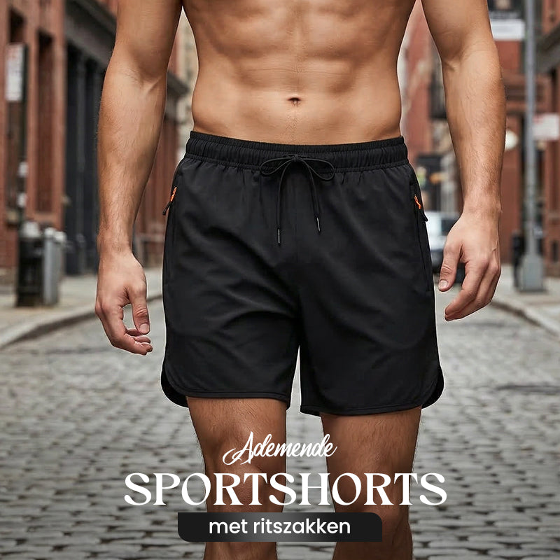 🏃LAST DAY SALE ONLY ￡9.99!!! 💨 Breathable Athletic Shorts – Zippered Pockets, Quick-Dry & Elastic Waistband