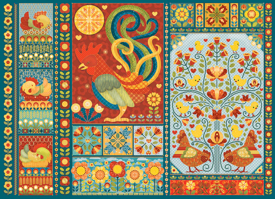 Scandi Chicken Quilt | 1000 Piece
