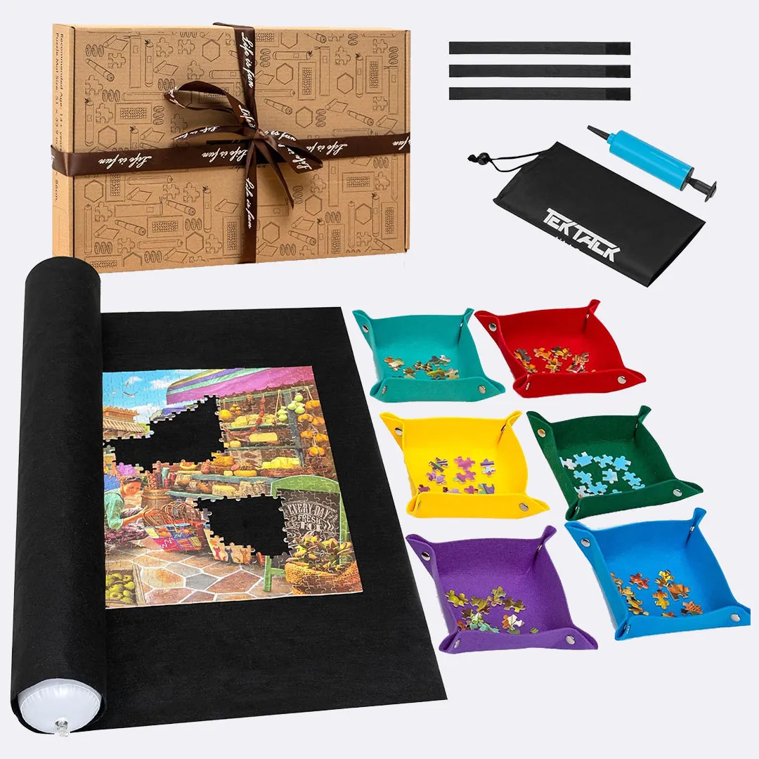 Jigsaw Puzzle Roll-up Mat in Delicate Gift Box Storing for 2000 Puzzle Pieces