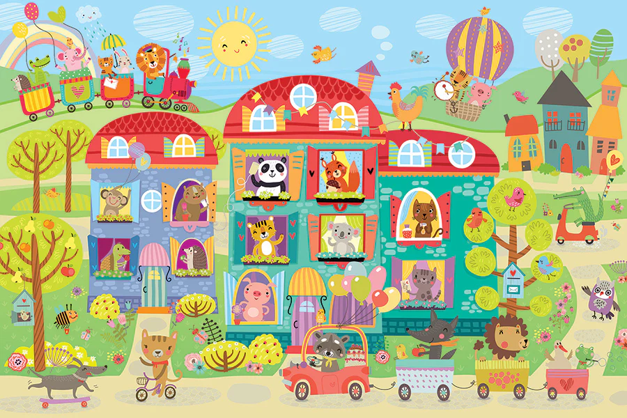 Friendly Neighbors | Floor Puzzle 35pc