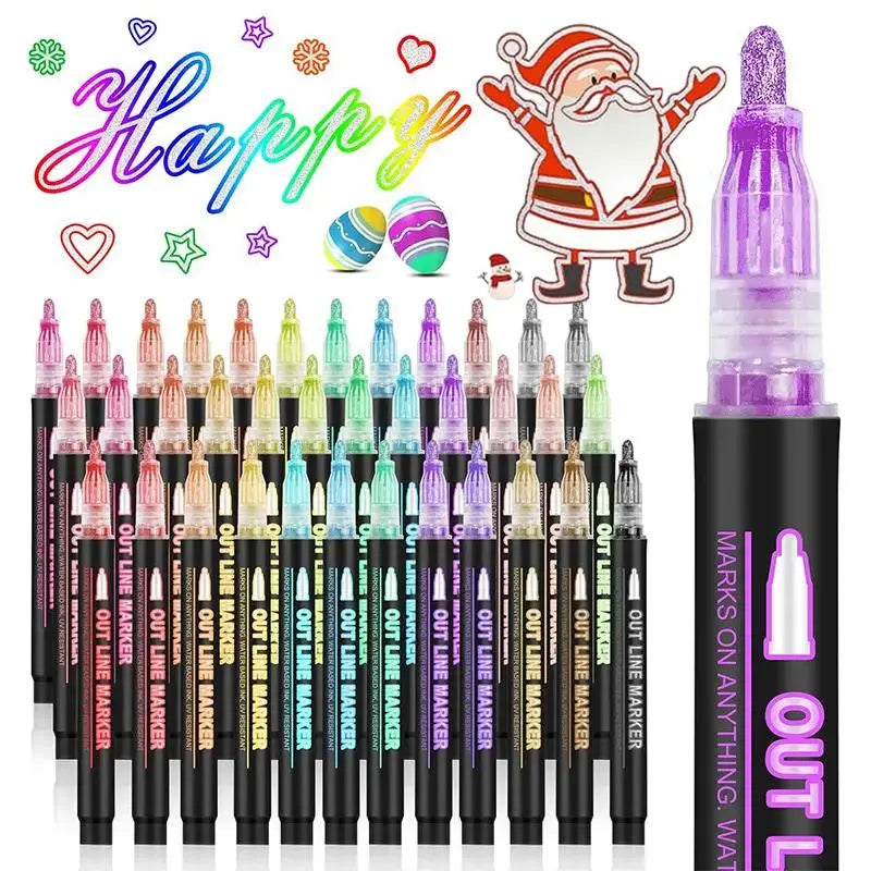 🎅Christmas Gift idea £6.99!! -🎁Coloring Lightstick Graffiti Highlighter Pens