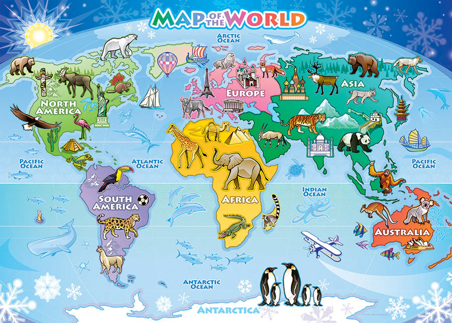 World Map (tray) | 35 Piece Tray