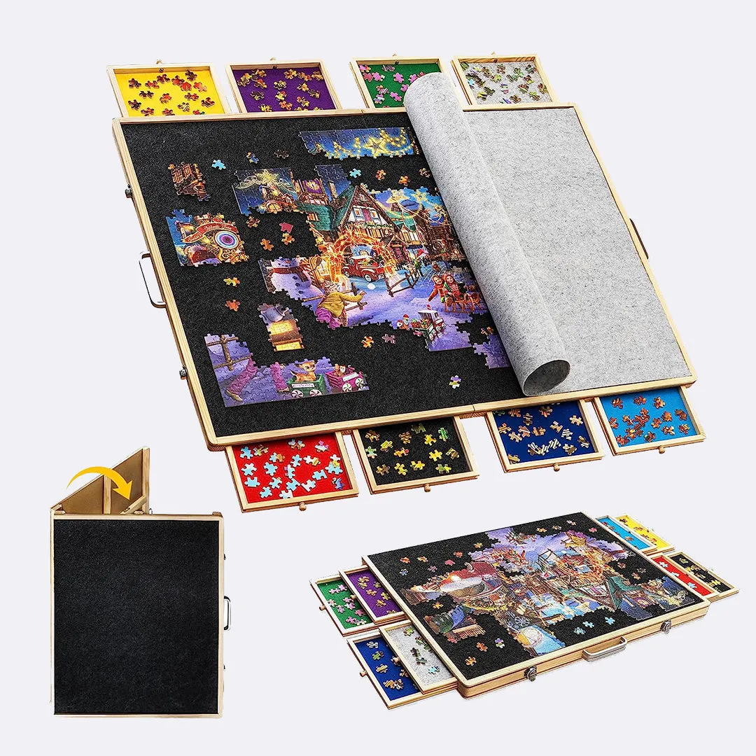 2000 Piece Foldable Puzzle Table with 8 Sorting Tray