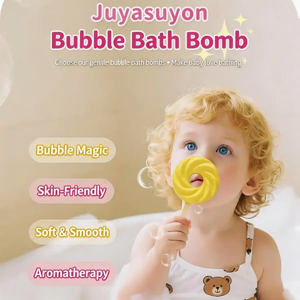 🍭Surprise Price: Only £6.99!!🔥Reusable Cute Lollipop Bath Bomb🧼Colorful Bubble Bath Ball for Fun Bath Time🛁🫧