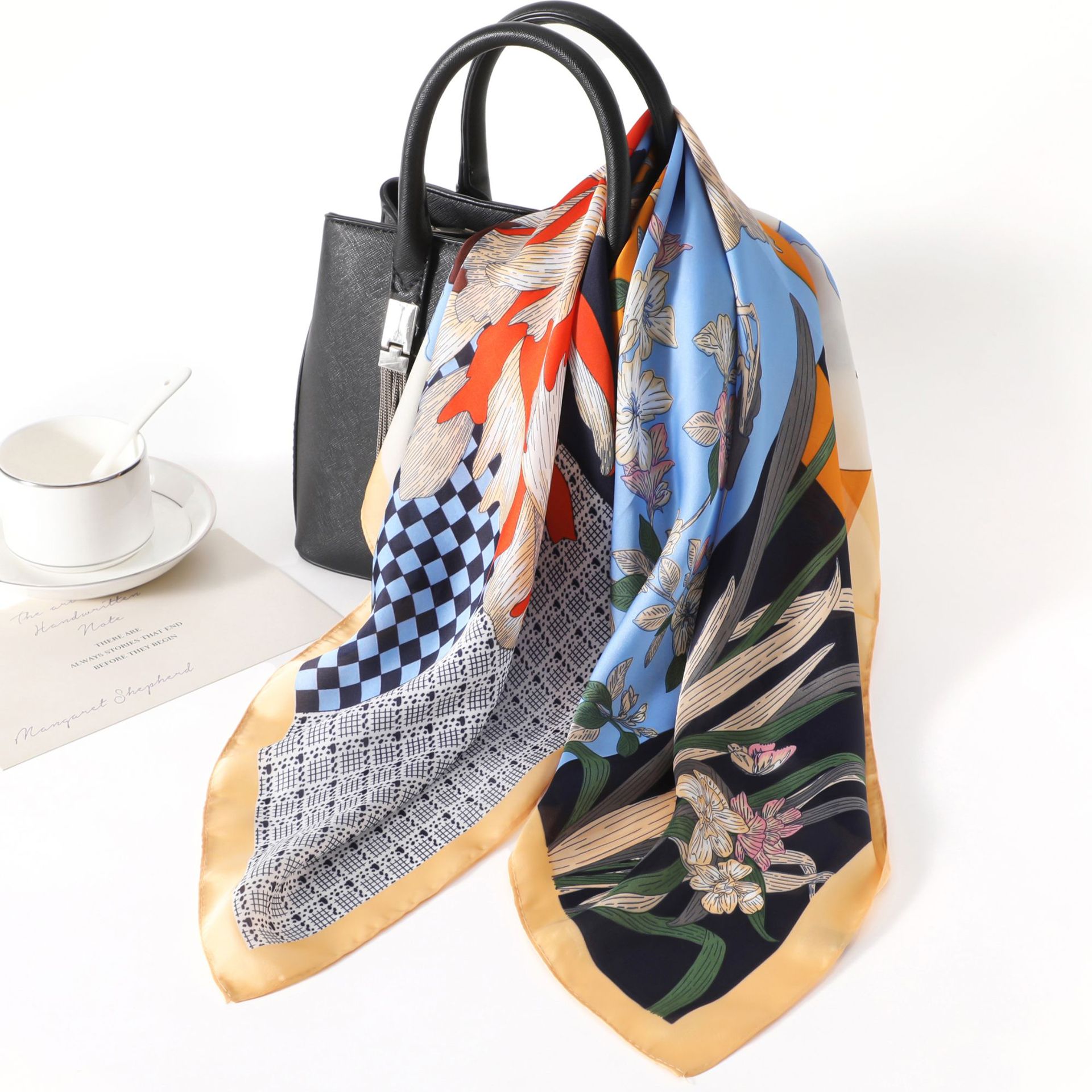 Travel Essential Silk Neck Scarf for Stylish Women Globetrotters