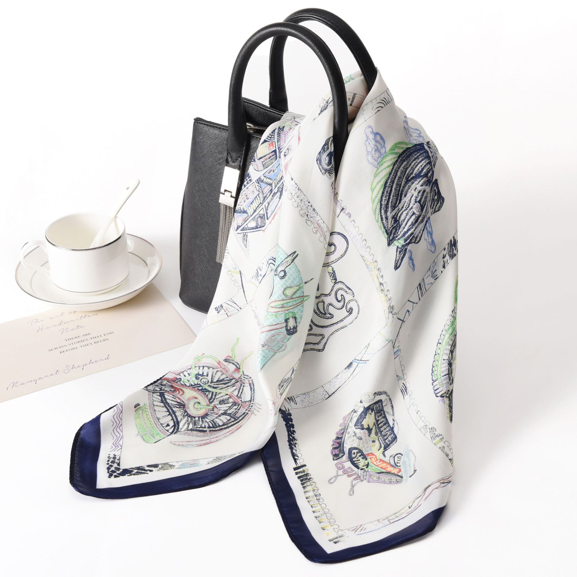 Beautiful Twill Silk Headscarf for Bad Hair Days Fix